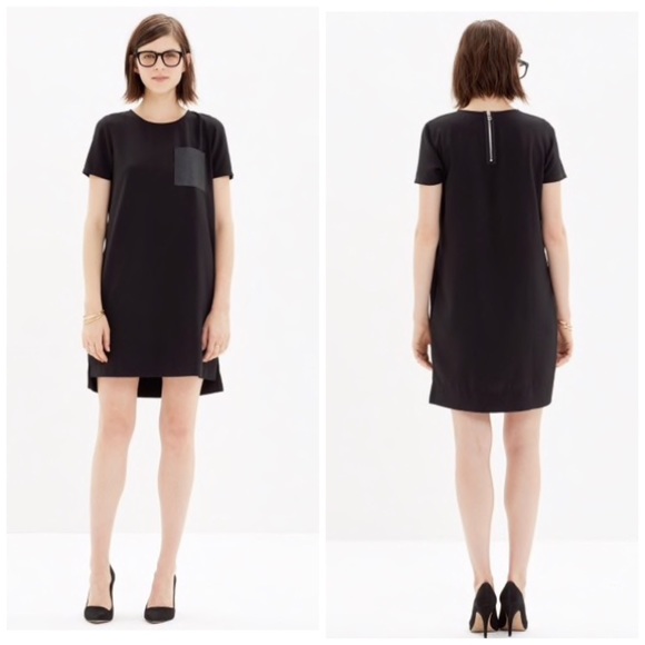 Madewell Dresses & Skirts - Madewell Leather Pocket T Shirt Dress